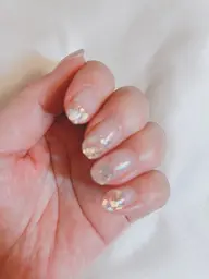 ジェルネイル　ラメグラデーション