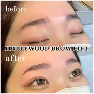 ハリウッドブロウリフト(眉パーマ＋WAX＋お仕上げメイク)