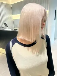 【ホワイト系やペールトーンへ】🧊ケアブリーチトリプルカラー(ハイブリーチ)+トリートメント🧊