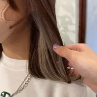 🫣こっそりかわいい インナーブリーチ+インナーカラー+全体カラー+CMCトリートメント