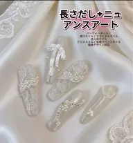 【チップ長さだし】＋90分上品ニュアンス持ち込みアート￥19,680