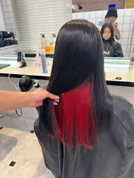 【🩰学生〜社会人の方まで人気🩰】ポイントブリーチ(インナーカラー/イヤリングカラー)+全体カラー