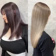 【美発色/水分補給】透明感カラー+3stepトリートメント