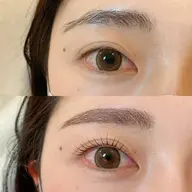 <撮影モデル半額>美眉ケアワックス、間引き仕上げ➕上まつげパーマ