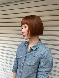 カラーモデル&ワンレングスボブカットモデル