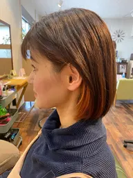 カット&インナーカラーorハイライトカラー