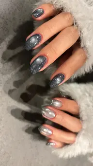 オフ込みマグネットネイル🧲💅のワンカラーです🫶🏿