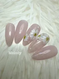 シンプルnailにおすすめ【初回・2回目同価格】５月キャンペーンネイル① (マーガレットart)