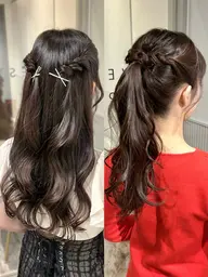 〖最上級に可愛く！🎀♡〗似合わせカラー＋お出かけアレンジ＋2stepトリートメント