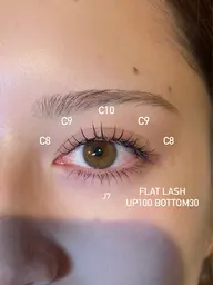 【🩵flat lash上下menu🩵】上100本&下30本　束感仕上げ🫧