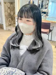 🍑インナーカラー🍑                 【ポイントブリーチ＋ワンカラー】