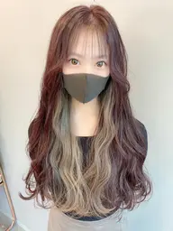 【インナーカラー】「ブリーチ使用」+全体カラー+オージュアプレトリ