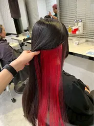 ブリーチなしWカラーおしゃれなインナーカラー➕サラ艶髪質改善