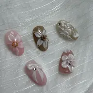 フラワーorリボン3Dアート（アート両手2本）コース