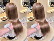 ブリーチなしダブルカラー+透明感高発色カラー+トリートメント