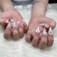 オフ無【HAND】長さ出し10本+パーツ付け放題ゴテゴテネイル✨