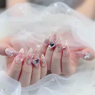 ❣️ミニモ限定価格❣️ ワンホン/韓国🎀10本チップ長さだし付!有料パーツつけ放題持ち込みアートコース✨