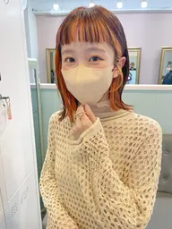 🌈前髪インナーカラー🌈+極潤トリートメント🫧