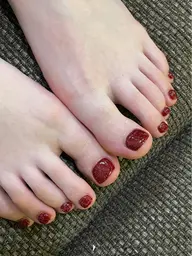 フットネイル【オフなし】𓂃🫧‪爪に優しいパラジェル使用❣️