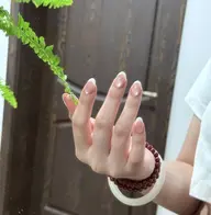 【Jr.ネイリスト】ガラスフレンチ🎐フレンチ部分のお色はシルバー・ゴールドからお選びいただけますま🥰