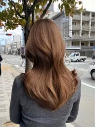 【ブリーチ無し】 ブリーチ無しダブルカラー+トリートメント (ベースが暗い方におすすめ)