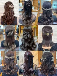 金箔付！結婚式およばれパーティーヘアセット🕊✨