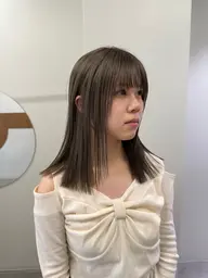 前髪カット+髪質改善カラー＋髪質改善超音波トリートメント🦩