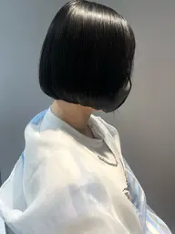 【就活・インターン専用】色持ち抜群！地毛風ブルーブラックカラー＋髪質改善高保湿トリートメント