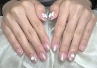 ラメグラデーション・パーツ２個付き(ジェルオフケア込み)