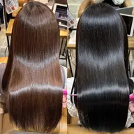 🩶【髪質改善フルメニュー】🩶似合わせカット＋艶髪縮毛矯正＋ブリーチなし透明感カラー＋スチーム1stepトリートメント