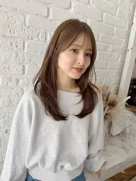 カット＋前髪縮毛矯正＋髪質改善トリートメント（顔まわり＋¥2,000）