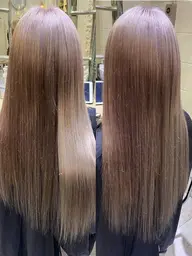 🔴【ダブルカラー】🤗胸下🌈最高級シールエクステ60本＋ケアブリーチ＋カラー＋トリートメント＋カット🌈