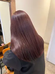 前髪＆顔周りカット＋透明感カラー＋Aujuaトリートメント