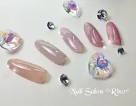 定額ラメ入りワンカラーオフィスネイル