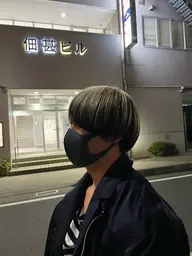 メンズカット＋ダメージレス透明感カラー