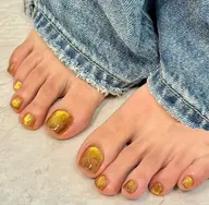 👣【Foot】マグネットネイル　♥光アート込み　(新規ソフトジェルオフ無料)