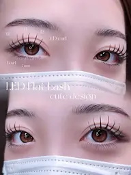 LED🌕 ⟡.·負担軽減🫧上下フラットラッシュ 上120本下40本🤍オフ有+550円