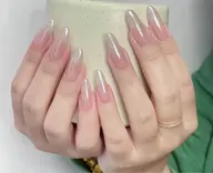 💗10本チップ長さだし🌷ミラーグラデーションorラメグラデーション｜パーツ2個プレゼント付き