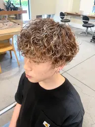 men's限定✨カット+ハイライトカラー+パーマ