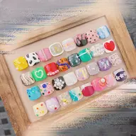 【Foot】オフ込✌️ミニモ限定価格🫧親指アート+ワンカラーデザイン🌟ケア無し¥7980→¥5980