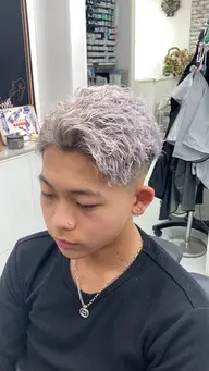 《㊙️メンズ限定㊙️》カット+パーマ+ブリーチカラー