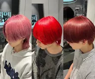 【メンズ専用】全頭ワンブリーチ➕オンカラー🌈赤、ピンク、オレンジ暖色系✨️☀️⚠️ホワイトレベル、ミルクティー❌