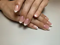 フレンチネイル 白フレンチ ベースカラークリア