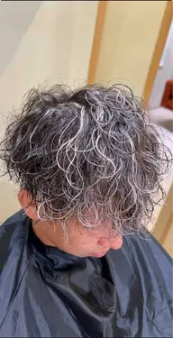 メンズカット＋ホワイトハイライト＋ダメージケアトリートメント