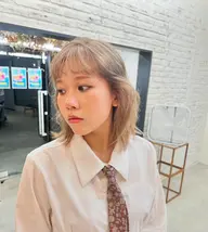 【U24】デザインカラー(ブリーチ込)＆毛先カット