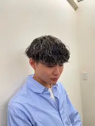 🎭似合わせカット＋ツイストスパイラルor波巻きパーマ＋メッシュキャップハイライト🎭