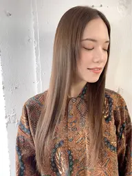 毛髪補強剤カラー+質感記憶/超音波トリートメント(髪質改善)+カット