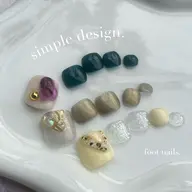 【フットバス着き🫧】親指ワンポイントアートデザイン