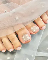 Foot定額 親指シンプルアート+ワンカラー ¥7800