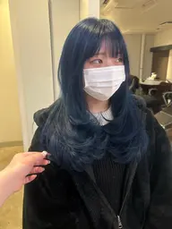 『限定価格』ブルーカラー🦋色持ちがよくダメージレスなカラー剤で髪に優しく綺麗が長続きします！